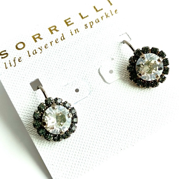 Sorrelli Crystal Rock Halo Drop Earrings NWT - Picture 3 of 8
